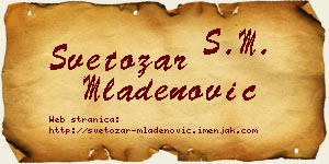 Svetozar Mladenović vizit kartica